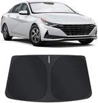 TINGLU Sun Shade for Hyundai Elantra 2021-2024 2025 2026 Accessories Windshield Sun Shade Window Shade UV Rays Protection Sun Visor Cover with Steering Wheel Sunshade Storage Bag by TINGLU