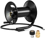 M MINGLE Pressure Washer Hose Reel 200ft x 3/8" / 350ft x 1/4", 4000 PSI by MMINGLE