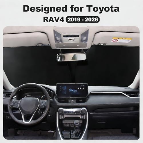 for 2019-2026 Toyota RAV4 - Premium Sunshade for Ultimate Heat & UV Protection, Foldable Front Windshield Sun Shade for SUV Crossover, TRD Off-Road, LE XLE XSE Hybrid Adventure Accessories - Image 2