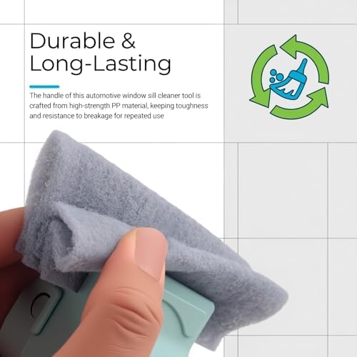 2PCS New Magic Window Track Cleaner Tool,Non-slip Car Window Sill Cleaner Tool with Detachable Design,Versatile Car Windows Track Cleaning Tools for Cars Air Vents - Image 3