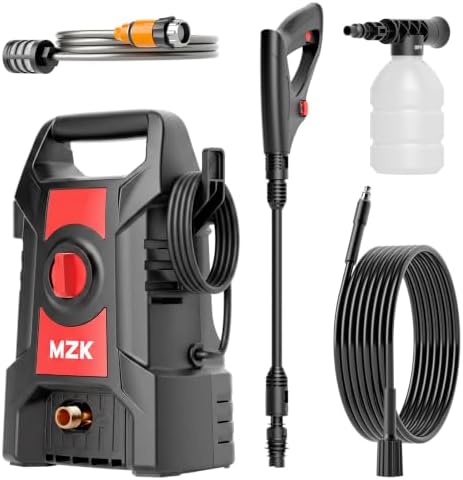 MZK Lightweight Pressure Washer, Portable Power Cleaner with Foam Cannon by MZKmagiczaker