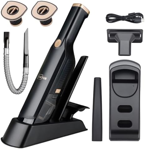 Cordless Handheld Vacuum, 15KPa Car Vacuum, Hose, Dock, 2 Filters by Unknown