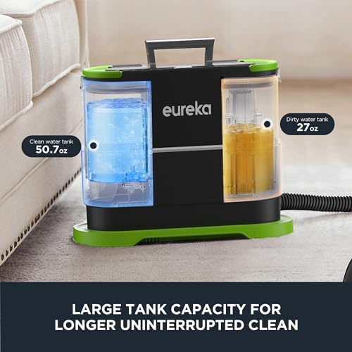EUREKA Portable Carpet and Upholstery Cleaner, Spot Cleaner for Pets, Stain Remover for Carpet, Area Rugs, Upholstery, Coaches and Car, 50.7oz Large Water Tank, NEY101GR with Cleaning Formula, Green - Image 4