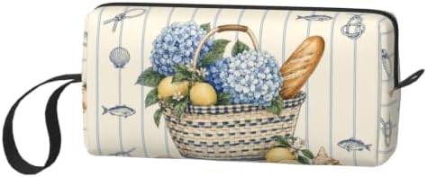 Coastal Small Makeup Bag, 600D Oxford Cosmetic Pouch for Women | Coastal Cosmetic Bag, Double-Sided Printed Toiletry Pouch with Foam Padding for Women, Travel, Gym, Weekend and Daily Use - Image 2