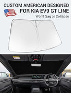 Proadsy Custom Fit Car Windshield Sun Shade for 2024-2026 Kia EV9 GT Line - Image 2