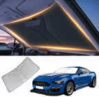 Windshield Sun Shade for Ford Mustang 2015-2024 2025 2026 Front Window Sunshades Cover for Mustang Windshield Sun Visor Protector Car Accessories by LZYYQX