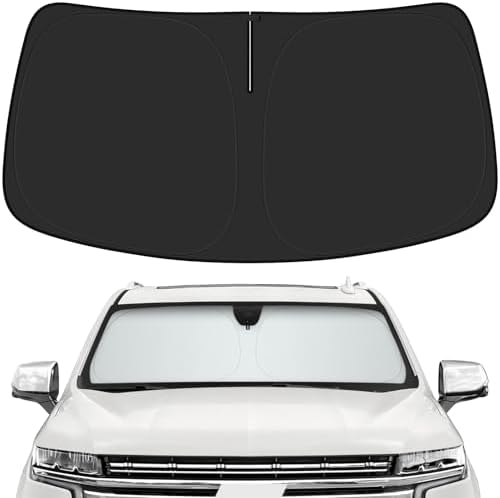 Car Windshield Sun Shade for Chevy 2021-2025 2026 Tahoe Accessories (OEM Design) Reflective Foldable Heat Insulation Sunshade for Ultimate Protection by Unknown