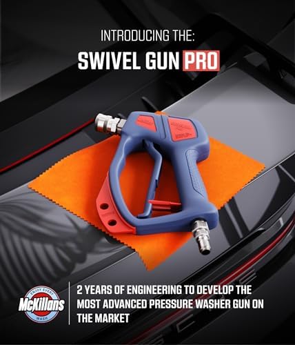 McKillans® Swivel Gun Pro - Swivel High Pressure Water Handle with 3/8" Male Plug and 1/4” Quick Connector Coupler - Power Washer Gun Compatible with Foam Cannon - Image 3