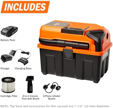 Armor All DVTB202 0902 2.5-Gal 20V Cordless Wet/Dry Vac with 2.0Ah Battery - Image 2