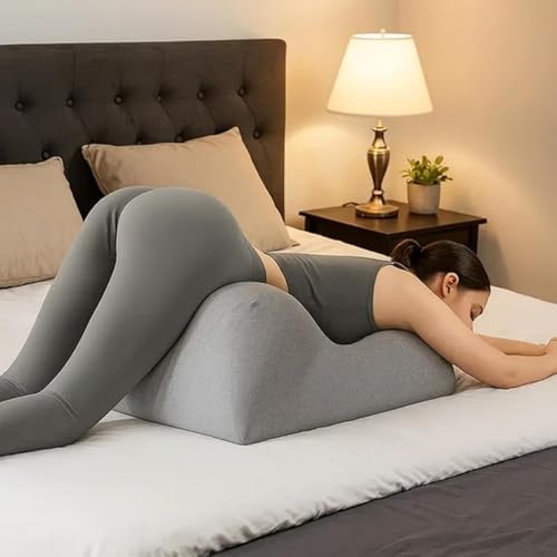 Ergonomic Memory Foam Wedge Pillow for Couples - Intimate Support Cushion to Relieve Pressure & Enhance Comfo,Gray - Image 7