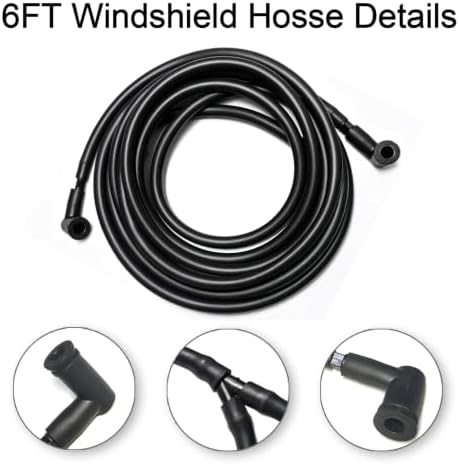 Windshield Washer Hose Jet fluid Spray Nozzles repair kit Compatible with 2013-2019 Wrangler JK JKU, 2013-2017 Jeep Wrangler Replaces 68197414AB, 68164356AB Windshield Washer Hose - Image 3