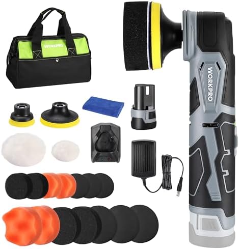 WORKPRO 12V Cordless Mini Buffer Polisher Kit by WORKPRO