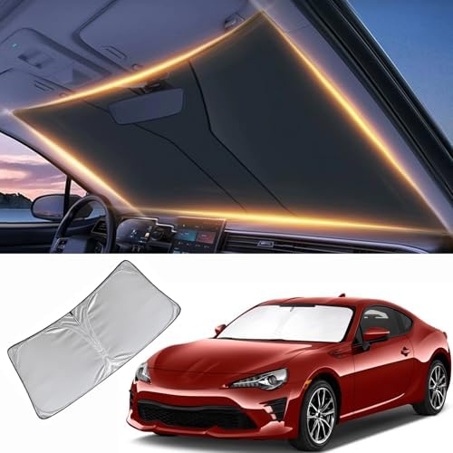 Windshield Sun Shade for 2017-2021 Toyota 86/2022-2023 Toyota GR86 Front Window Shades Cover for 2013-2023 Subaru BRZ/2012-2016 Scion FR-S FRS Windshield Sun Visor Protector Car Accessories by LZYYQX