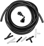 Front Windshield Washer Nozzles Windshield Sprayer Nozzle Windshield Squirter Nozzle for Most Cars SUVs Trucks, Car Accessories Wiper Spray Washer Jet with 3M Fluid Hose & 6 Connectors by YIENAKFUNAutoPart