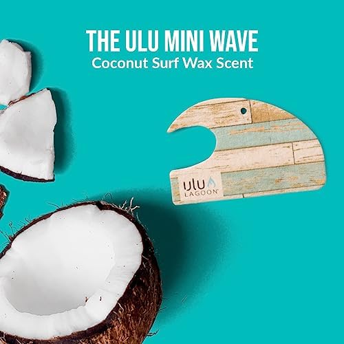ulu Lagoon Hanging Car Air Freshener | Tropical Beach Coconut Surf Wax Scent Mini Wave | Long Lasting Car Freshener, Closet and Beyond | Made In USA | 3 Pack (Reclaimed) - Image 2