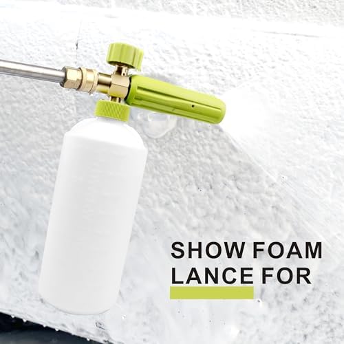 Foam Cannon 1 L Bottle Car Wash Snow Foam Lance with 1/4" Quick Connector Pressure Power Jet Washer Quick Release Adjustable Nozzle - Image 6