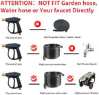 Sooprinse High Pressure Washer Gun 3000 PSI Max, Power Washer Short Gun with 1/4 Inch Quick Connector, M22-14 - Image 2