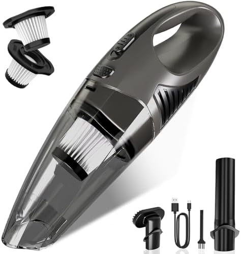 Handheld Vacuum Cordless, 11KPA Strong Suction & 25 Mins Runtime Brushless Motor, Rechargeable Car Vacuum Cleaner with 2 HEPA Filter/Multi-Accessories/Lightweight, for Home/Car/Office Cleaning by Unknown