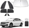 TINGLU Window Shades for Volkswagen VW Jetta 2019-2025 2026 Accessories Car Side Full Windows Triangular Windshield Sun Shade Sun UV Rays Privacy Protection 7PCS by TINGLU