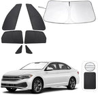TINGLU Window Shades for Volkswagen VW Jetta 2019-2025 2026 Accessories Car Side Full Windows Triangular Windshield Sun Shade Sun UV Rays Privacy Protection 7PCS by TINGLU