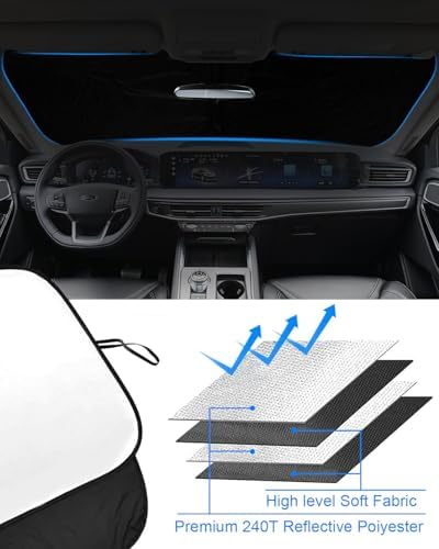 Foldable Front Windshield Sunshade fit for Ford Explorer 2020-2026 - Image 5