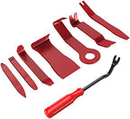 GOOACC 8PCS Auto Trim Scratch Removal Tool Car Audio Dash Panel Window Molding Fastener Remover Tool Kit-Red by GOOACC