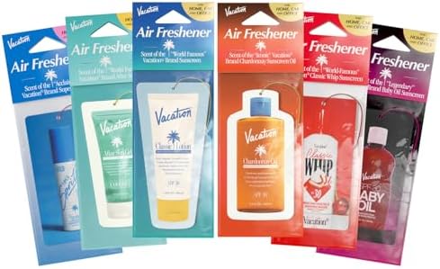 Vacation Car Air Freshener Variety Pack, 6 Scents, Pack of 6 by Vacation