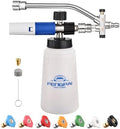 FENG PAI Foam Cannon for Pressure Washer with Dual Connector Accessory & 7 Sprayer Nozzles, Dual Lance Soap Cannon, Double Tip Soap Attachment for Foam Blaster, 1/4" Quick Connect, 3600 PSI (White) by FENGPAI