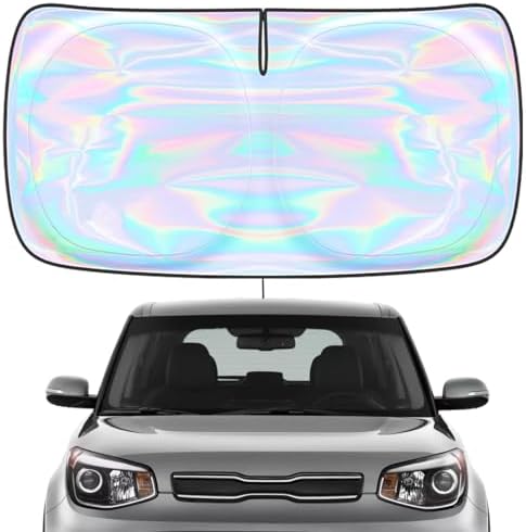 for Kia Soul 2014-2019 Windshield Sun Shade Cover - Custom Fit Kia Soul 4 Layers Sunshade Foldable Front Window Sunshade Sun Visor Protector Block UV Rays Keep Your Car Cooler Car Accessories by Unknown