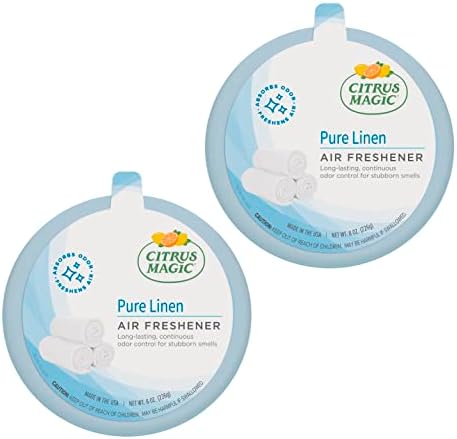 Citrus Magic Solid Air Fresheners, Pure Linen, 8 Ounce, Pack of 2 by CitrusMagic