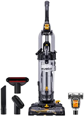 EUREKA PowerSpeed Lightweight Powerful Upright Vacuum Cleaner for Carpet and Hard Floor, Pet Turbo, Black,Yellow by Unknown