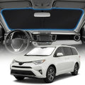for Toyota Sienna Sun Shade Windshield Cover - Custom Fit Sienna Accessories 2011-2020 Sunshade Foldable UV Protection & Heat Shield Sun Visor Accessories by Unknown