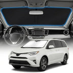 for Toyota Sienna Sun Shade Windshield Cover - Custom Fit Sienna Accessories 2011-2020 Sunshade Foldable UV Protection & Heat Shield Sun Visor Accessories by Unknown