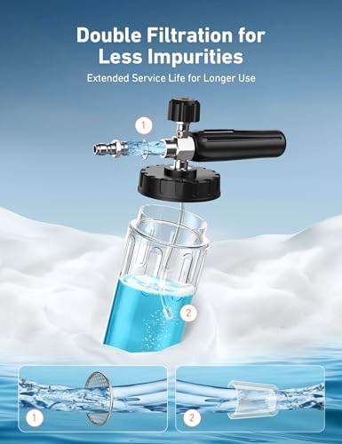 AstroAI Foam Cannon for Pressure Washer with 1/4" Quick Connect Plug, 1 L - Image 5