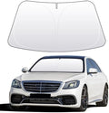 Front Windshield Sun Shade Custom Fit Compatible for Mercedes Benz W222 S500 S550 Sunshade Foldable UV Ray Reflector Sun Visor Protector Accessories Shield Cover Reflective (for Benz W222) by akarin