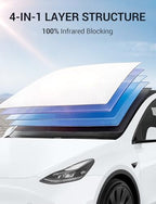 BASENOR Windshield Sunshade Umbrella for 2017-2026 Tesla Model Y/YL/Model 3 - Image 6