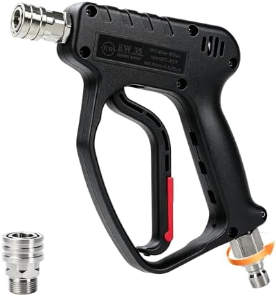 Pressure Washer Short Gun, 5000 PSI/10.5 GPM High Power Washer Spray Gun with 3/8'' Swivel Quick and M22-14mm Connect for Foam Cannon Car Wash by SEPLY