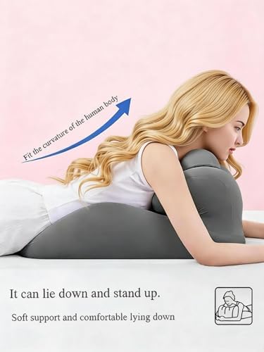 Intimate Pillow for Couples, Enhanced Support Memory Foam Triangle Wedge Pillow, Adjustable Ergonomic Positioning Cushion, Extra Large Adult Game & Bed Support Pillow (Beige) - Image 6