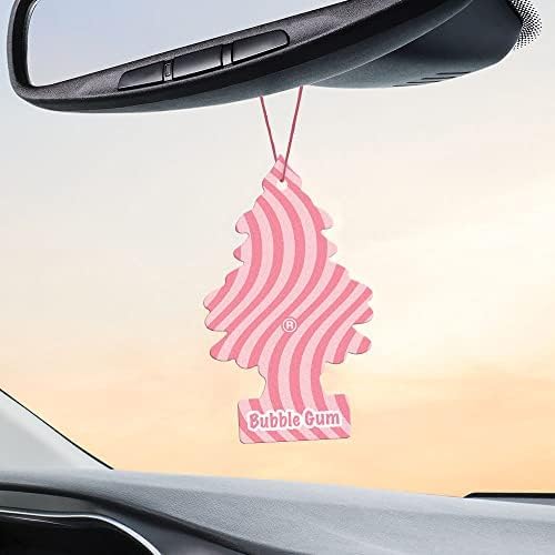 LITTLE TREES Car Air Freshener | Hanging Tree Provides Long Lasting Scent for Auto and Home | 24 Air Fresheners |Bubble Gum - Image 4