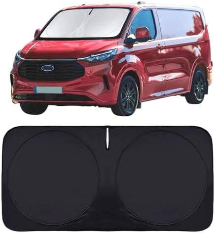 for Ford Transit 2015-2023 2024 2025 2026 Car Windshield Sunshade Sun Shield Custom Fit Transit Wagon XL Cargo,Wagon XLT,Connect Van XL,Front Window Shades Cover Sun Visor Protector Car Accessories by INSAUTO