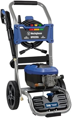 Westinghouse WPX3200e Electric Pressure Washer, 3200 Max PSI and 1.76 Max GPM, Universal Motor, Onboard Soap Tank, Spray Gun and Wand, 5 Nozzle Set, for Cars/Fences/Driveways/Homes/Patios/Furniture by Unknown
