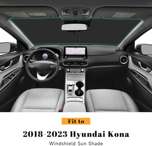 Car Windshield Sun Shade for Hyundai 2018-2023 Kona Accessories (OEM Design) Reflective Foldable Heat Insulation Sunshade for Ultimate Protection - Image 2