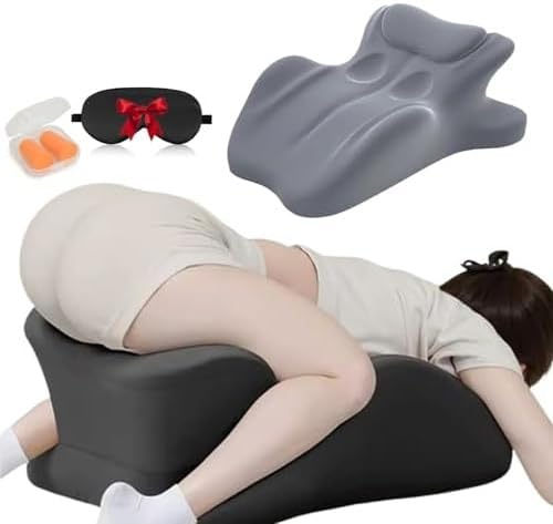 27° Ergonomic High-Density Memory Foam Wedge Pillow for Enhanced Comfort, Hip & Back Relief | Versatile Use for Relaxing, Reading, and Intimacy Positioning,Gray by Unknown