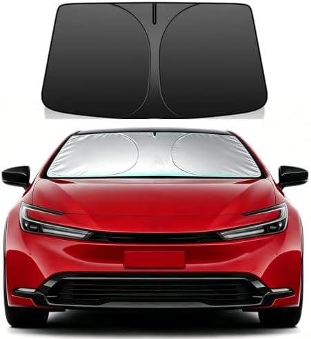 Windshield Sun Shade for 2023-2026 Toyota Prius Hatchback (NOT for Prius C or Prius V) Foldable Car Front Window Sunshade Accessories 240 T Sun Visor by Unknown