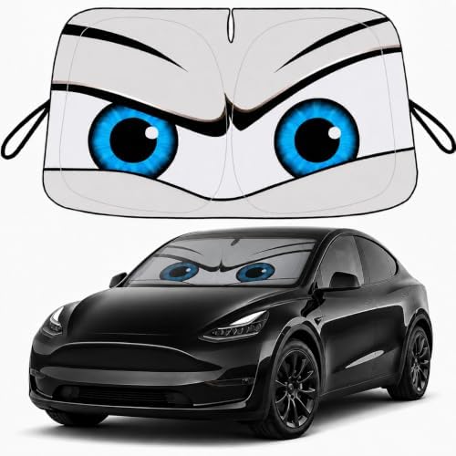 Tesla Model 3/Y Windshield Sun Shade, Cool Gray by eygeufg