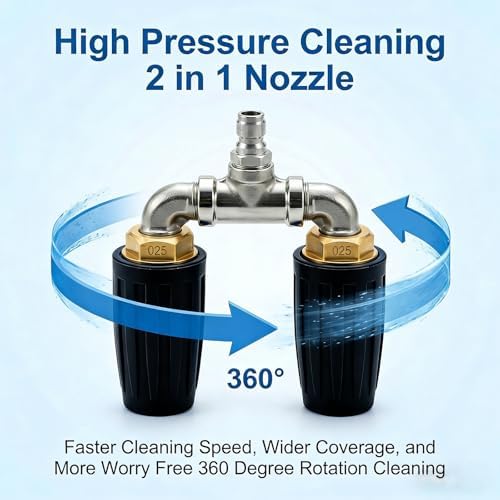 Dual Turbo Nozzle for Pressure Washer, 4000 PSI 1/4" Quick Connect (Black) - Image 3