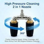 Dual Turbo Nozzle for Pressure Washer, 4000 PSI 1/4" Quick Connect (Black) - Image 3