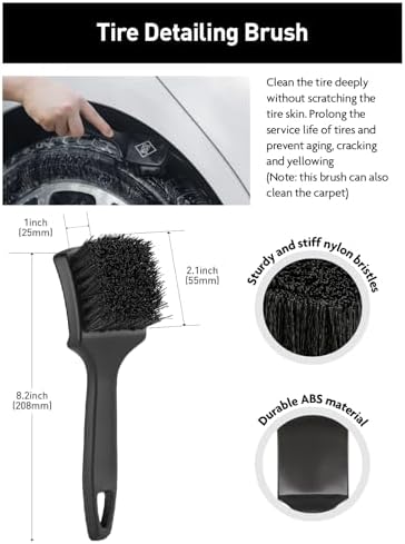 Fantasticlean 6PCS Car Wheel Brush Kit for Cleaning Tires - Image 4