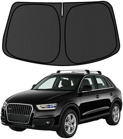 Q3 Customized Windshield Sun Shade for 2013-2018 Q3 Front Window Sunshade Visor Protector Foldable Blocks UV Rays Keep Car Cooler Accessories by aatoppus