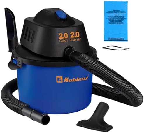 Koblenz WD-2L Wet Dry Vacuum Cleaner, Home Car Garage Workshop, 2.0 PHP by Koblenz